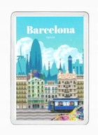BARCELONA HISZPANIA magnes pamiątkowy na lodówkę akrylowy