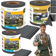 TAŚMA OGRODZENIOWA ANTRACYT GRAFITOWA DO OGRODU POWLEKANA WYMIARY 19CMX35M