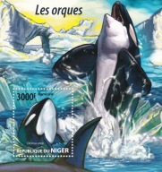 Niger 2015 cena 5,90 zł kat.8,25€ (6) - fauna, orki, blok