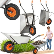 TACZKA OGRODOWA BUDOWLANA SPAWANA STALOWA HIGHER 120L 210KG METALOWA MOCNA