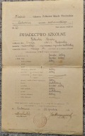 Świadectwo szkolne 1932 Ciechanów