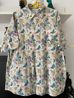 HAWAJSKA BAR HARBOR BIAŁA MOTYLE KWIATY BAWEŁNA XL