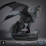 Elder Silver Dragon - Silver Crusade - figurka RPG DnD D&D - druk 3D 14K