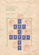 SŁOWACJA -karta ozdobna -stemple ozdobne -1939 rok -kolaboracja duży format