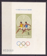 1968 Rumunia Olimpiada Meksyk Mi blok 67 **