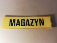 STARA TABLICZKA SZYLD z WŁÓKNA SZKLANEGO - MAGAZYN - 30,5 cm x 8 cm