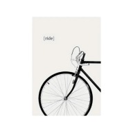 Plakat „Ride” – Minimalistyczny Plakat z Rowerem