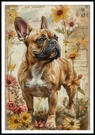 A2 OBRAZ PLAKAT PIES PLAKAT BULDOG FRANCUSKI