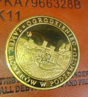 Moneta kolekcjonerska zamek Ogrodzieniec podzamcze herb Bonerów ZłotaPolska