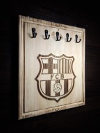 Wieszak uchwyt na klucze z grawerowanym logiem FC Barcelona