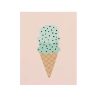Plakat „Mint Ice Cream” – Minimalistyczna Grafika z Lodami