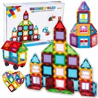 DUŻE KLOCKI MAGNETYCZNE 3D 45 EL. KONSTRUKCYJNE PANELE MAGNETIC TILES