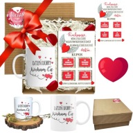 PREZENT ZESTAW NA DZIEŃ KOBIET KUBEK KUPONY + KOKARDKA DLA DZIEWCZYNY ŻONY