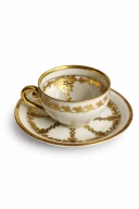 Kolekcjonerska Mokka Edelstein Bavaria 1828 | Złocona porcelana premium