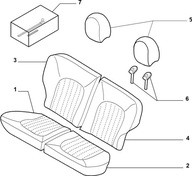 Fotele poduszki kanapa Lancia Ypsilon 03-09