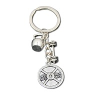 Brelok do Kluczy Hantel Kettlebell Talerz Trening Siłownia Trójbój Fitness