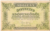 Węgry 50000 Adopengorol Królestwo Węgier - Republika Węgierska (1946–1949)