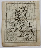 Wielka Brytania Grande Bretagne Mapa Buffier 1744 r