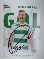Zdjęcie 10x15 autograf Lechia Gdańsk sezon 2023/24 Gol Dominik Piła