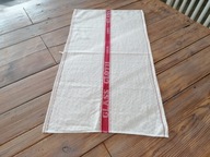 BAWEŁNIANA ŚCIERKA DO TALERZY CZERWONY PAS 49 x 89