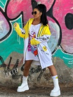 ZOCCO Długa bluza z dużym kapturem na zamku