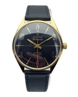 MĘSKI POZŁACANY MECHANICZNY ZEGAREK ATLANTIC WORLDMASTER LATA 70-TE - IDEAŁ