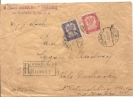 KRAKÓW WOLA DUCHACKA -koperta URZĄD SKARBOWY KRAKÓW -obieg 1937 rok erka