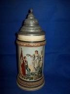 -[@o7] Przesliczny -Stary kufel-1/2L ok,1900-r -19-