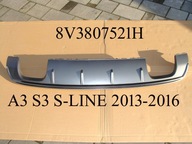Dokładka tył dyfuzor zderzaka tylnego spoiler Audi A3 S3 S-LINE 8V3807521H