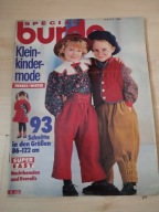 Burda moda dzieci przedszkole wykroje krawieckie szycie 1990 vintage retro