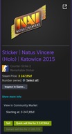 Naklejka Sticker | Natus Vincere (Holo) | Katowice 2015 NAVI CS2 CSGO