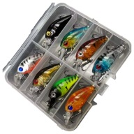Zestaw 8 Woblerów Spinningowych 4 cm 3,85g Szczupak Okoń Pstrąg Kleń