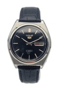 STALOWY MĘSKI NARĘCZNY ZEGAREK SEIKO 5 AUTOMATIC LATA 80-TE - Z PUDEŁKIEM