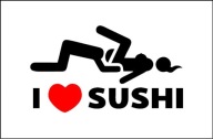NAKLEJKA na samochód auto | I LOVE SUSHI