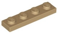 Lego 4626904 3710 1x4 Płytka Dark Tan 3szt Nowa