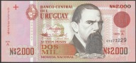 Urugwaj 2000 pesos 1989 - JM Blanes - stan bankowy UNC