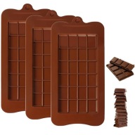 3X FORMA FOREMKA SILIKONOWA DO TABLICZKI CZEKOLADY
