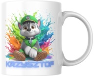 Kubek Psi Patrol z imieniem piesek Rocky idealny na prezent dla dziecka