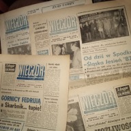 Wieczór gaztey z PRL Zagłebie Górny Sląsk 1987 zestaw gazet