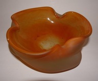 Huta Wołomin? huta Jagoda? popielnica, misa, szkło Prl, vintage