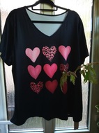 BLUZKA KOLOROWE SERDUSZKA LEKKA 46/48 SHEIN NOWA Z METKĄ