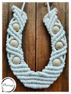 Podkowa na ścianę - makrama 100% wykonana ręcznie prezent dekoracja