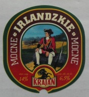 ETYKIETA PIWO MOCNE IRLANDZKIE BROWAR KRAJAN NAKŁO