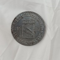 LANGENSCHWALBACH - 5 PFENNIG 1919 - żelazo - KRIEGSGELD - bardzo ładna