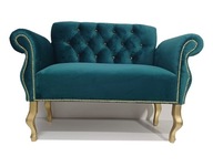 Mała sofa ławka glamour do poczekalni 110 cm
