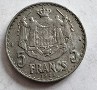 Moneta Monako 5 franków 1945