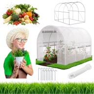 TUNEL FOLIOWY OGRODOWY OCYNKOWANY SZKLARNIA OGRODOWA FOLIAK UV-4 3x2x2m 6m2