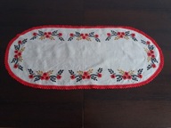 SERWETA - BIEŻNIK OWALNA- HAFT RĘCZNY 96 /42 cm.