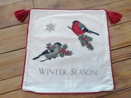 SKANDYNAWSKI DEASIGN POSZEWKA NA PODUSZKĘ PTASZKI CHWOSTY 44x45 nr.13