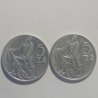 5 zł. 1959, SUPER STAN, dwie monety razem.